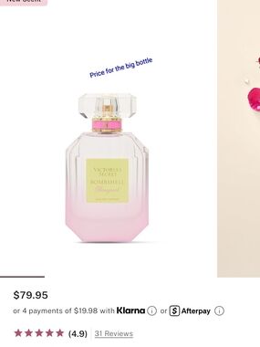 Victoria's Secret Bombshell Bouquet Eau de Parfum - Pink Ombre Bottle